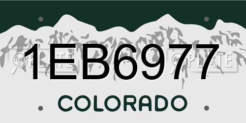 1EB6977 Colorado License Plate