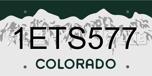 1ETS577 Colorado License Plate