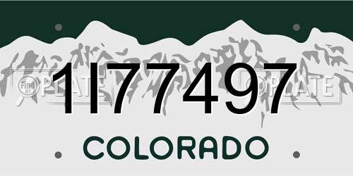 1I77497 Colorado License Plate