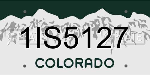 1IS5127 Colorado License Plate