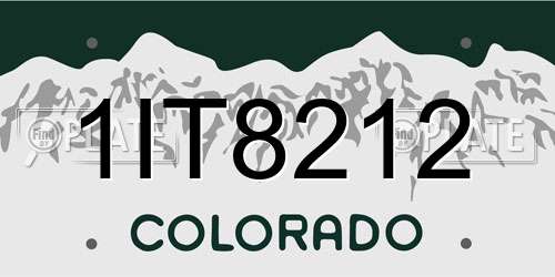 1IT8212 Colorado License Plate