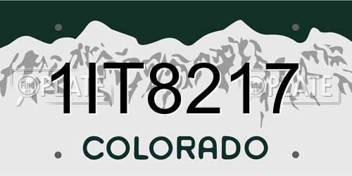 1IT8217 Colorado License Plate