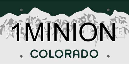 1MINION Colorado License Plate