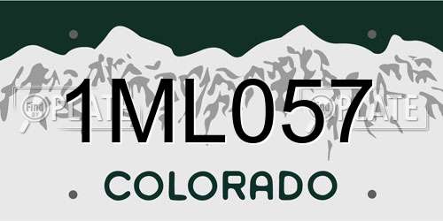 1ML057 Colorado License Plate