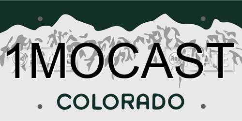 1MOCAST Colorado License Plate