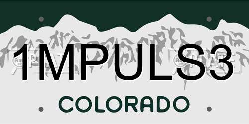 1MPULS3 Colorado License Plate