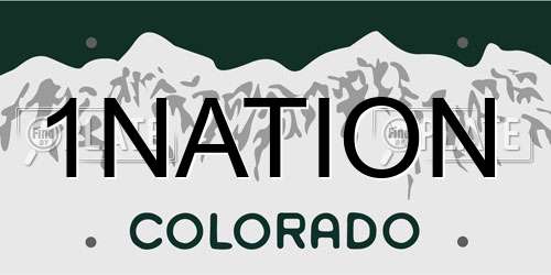 1NATION Colorado License Plate