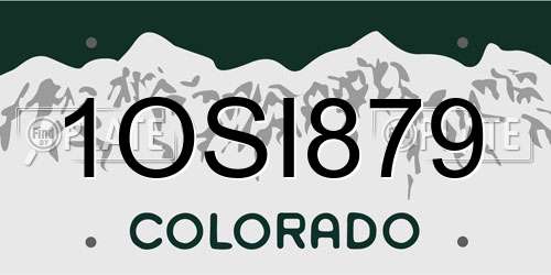 1OSI879 Colorado License Plate