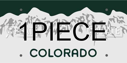 1PIECE Colorado License Plate