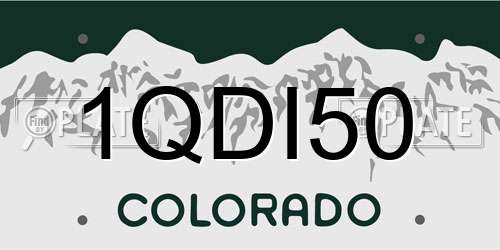 1QDI50 Colorado License Plate