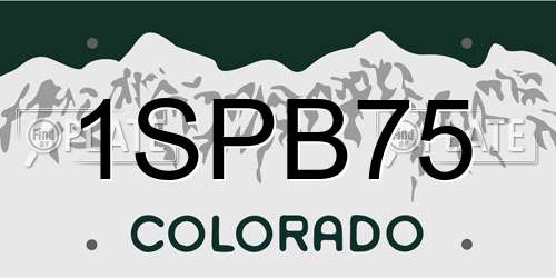 1SPB75 Colorado License Plate