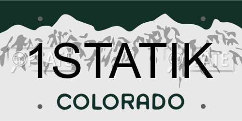 1STATIK Colorado License Plate