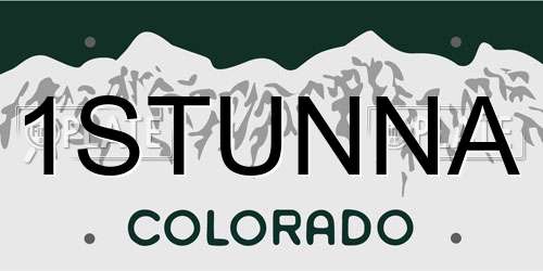 1STUNNA Colorado License Plate