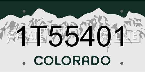 1T55401 Colorado License Plate