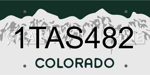 1TAS482 Colorado License Plate
