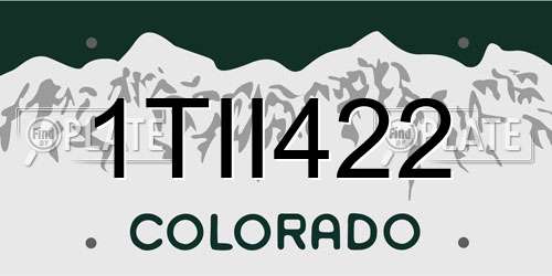 1TII422 Colorado License Plate