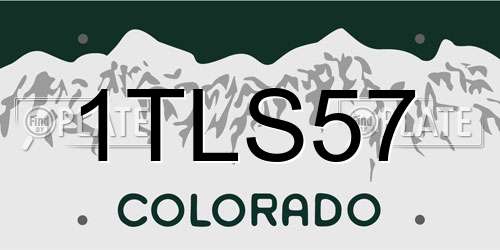 1TLS57 Colorado License Plate