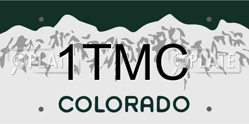 1TMC Colorado License Plate