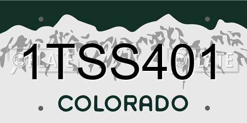 1TSS401 Colorado License Plate