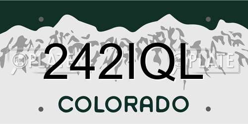 242IQL Colorado License Plate