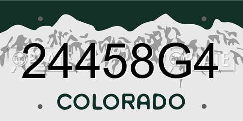 24458G4 Colorado License Plate