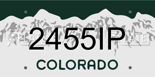 2455IP Colorado License Plate