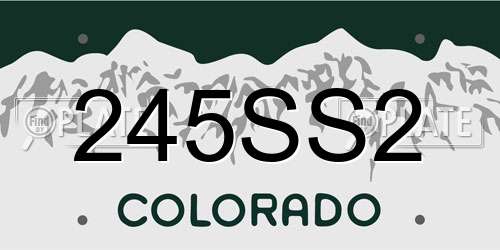 245SS2 Colorado License Plate