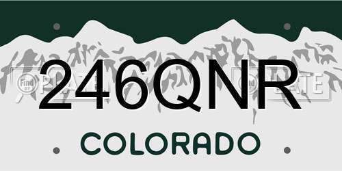 246QNR Colorado License Plate