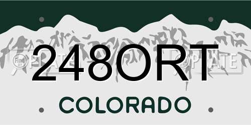 248ORT Colorado License Plate