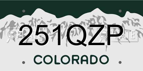 251QZP Colorado License Plate