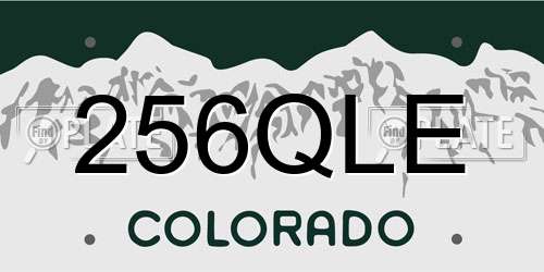 256QLE Colorado License Plate