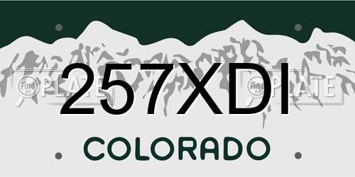 257XDI Colorado License Plate