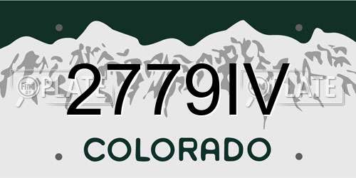 2779IV Colorado License Plate