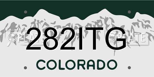 282ITG Colorado License Plate
