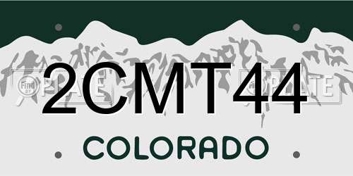 2CMT44 Colorado License Plate