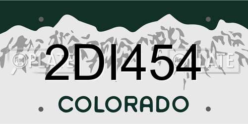 2DI454 Colorado License Plate