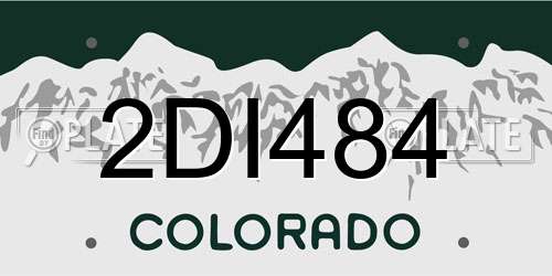 2DI484 Colorado License Plate