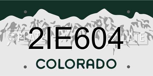 2IE604 Colorado License Plate