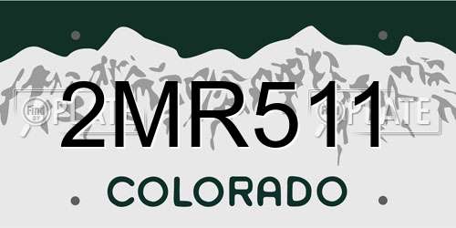 2MR511 Colorado License Plate