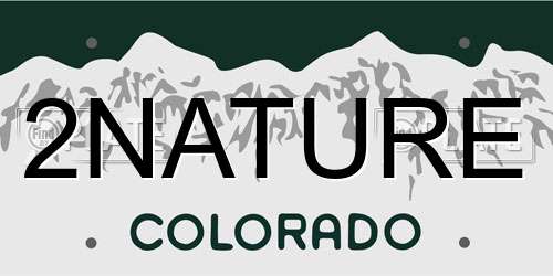 2NATURE Colorado License Plate