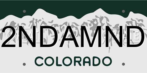 2NDAMND Colorado License Plate