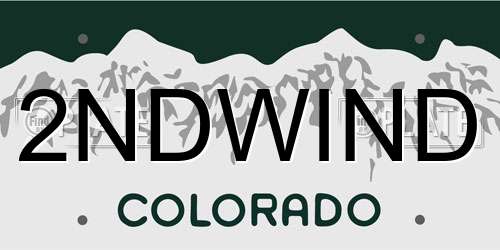 2NDWIND Colorado License Plate
