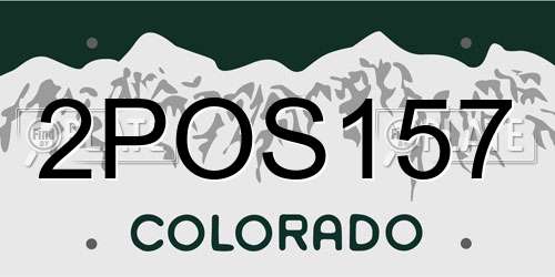 2POS157 Colorado License Plate
