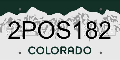 2POS182 Colorado License Plate