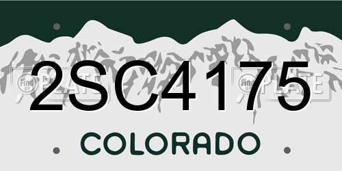 2SC4175 Colorado License Plate