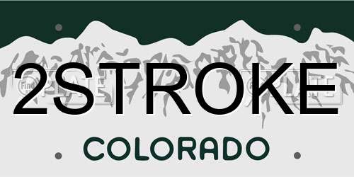 2STROKE Colorado License Plate