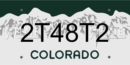 2T48T2 Colorado License Plate