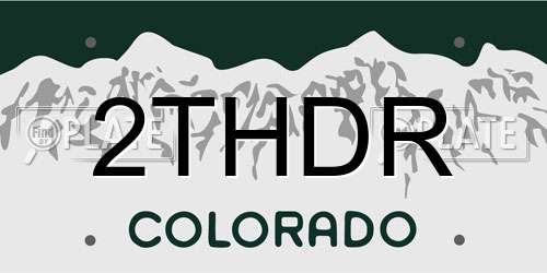 2THDR Colorado License Plate