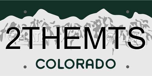 2THEMTS Colorado License Plate