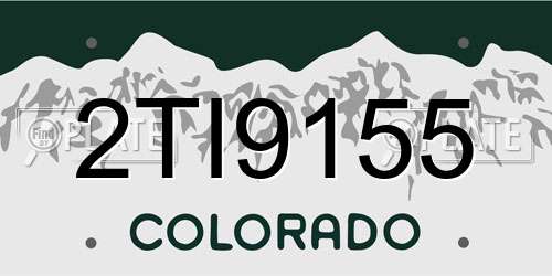 2TI9155 Colorado License Plate
